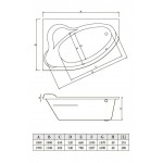 Ванна акриловая Bonito Home Rosa L/R Ванна акриловая Bonito Home Rosa L/R
